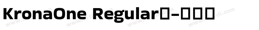 KronaOne Regular◆字体转换